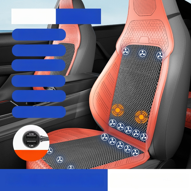 Prozračna navlaka za sjedalo automobila s ventilatorom za hlađenje, prozračna ljetna podloga za sjedenje