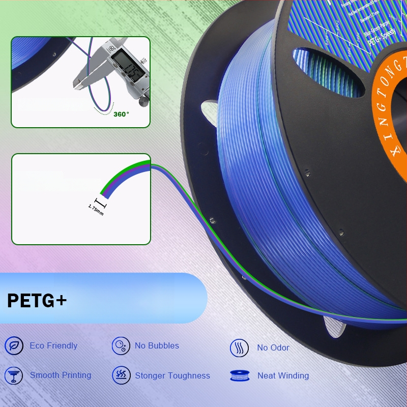 PETG 1.75 mm 3D nyomtató filament PLA-kompatibilis