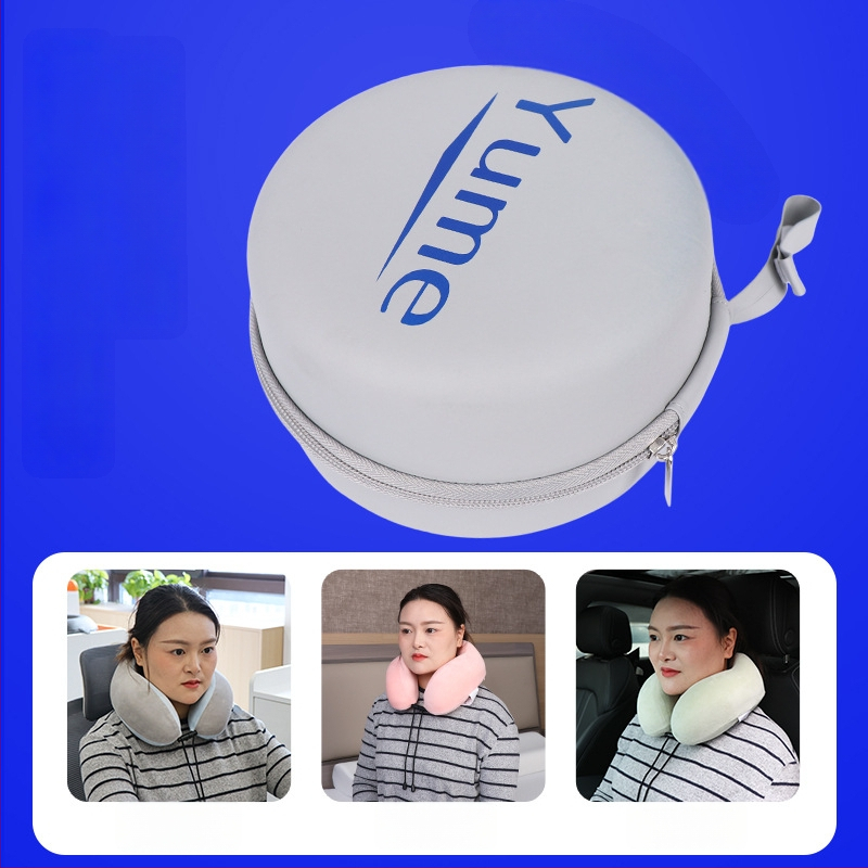 Hengmao μαξιλάρι λαιμού ταξιδιού σε σχήμα U από memory foam, για αεροπλάνο, με Velvet Silver Fox ύφασμα και αργή ανάκαμψη