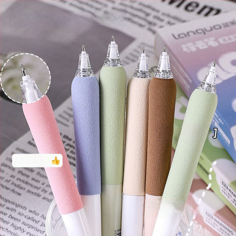 Pix gel Blue Fruit cu vârf ST, mâner moale, închidere prin clic, carcasă din plastic