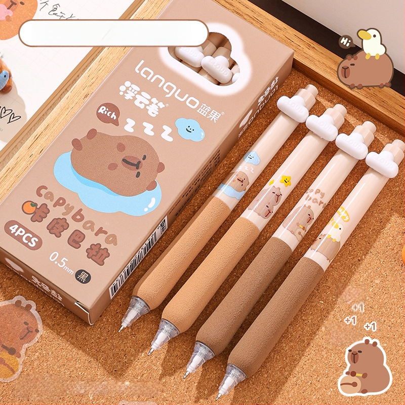 Pix gel Blue Fruit cu vârf ST, mâner moale, închidere prin clic, carcasă din plastic