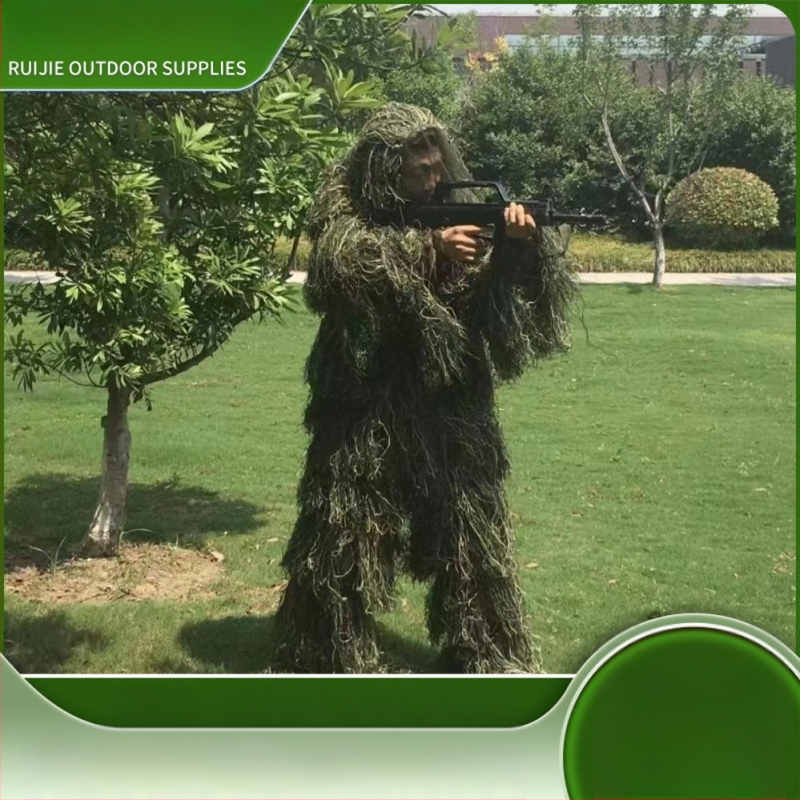 Petodjelni ghillie set za realnu upotrebu — kamuflaža džungla, pustinja, snijeg; toplo, otporno na vjetar, odvodi vlagu