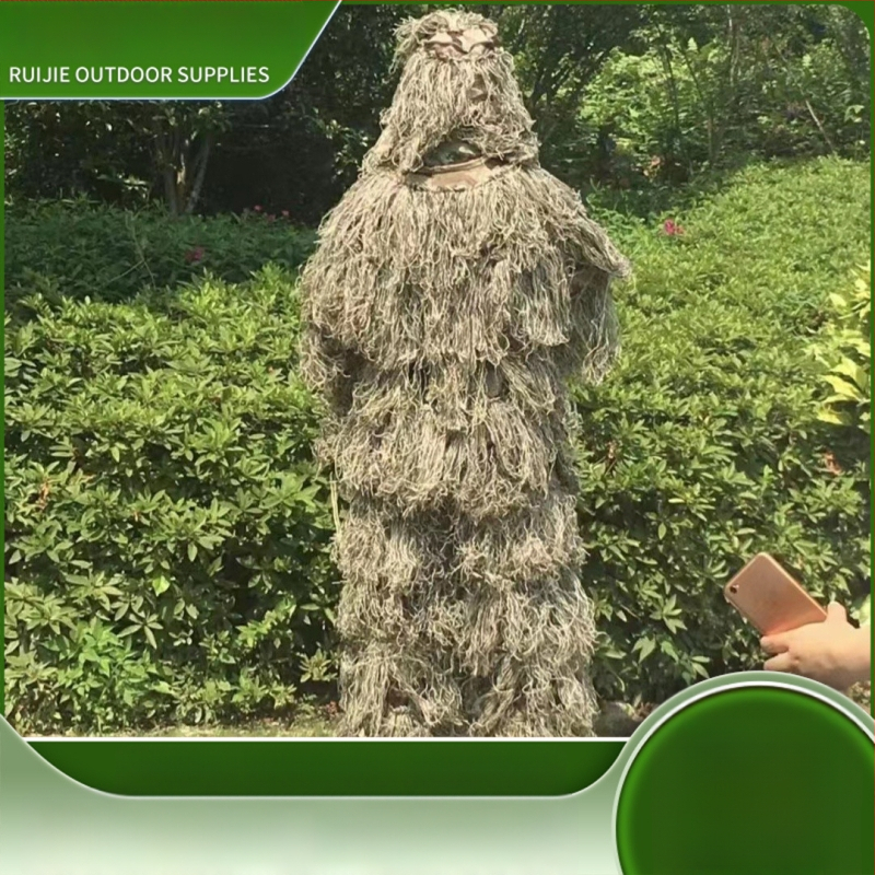 Petodjelni ghillie set za realnu upotrebu — kamuflaža džungla, pustinja, snijeg; toplo, otporno na vjetar, odvodi vlagu