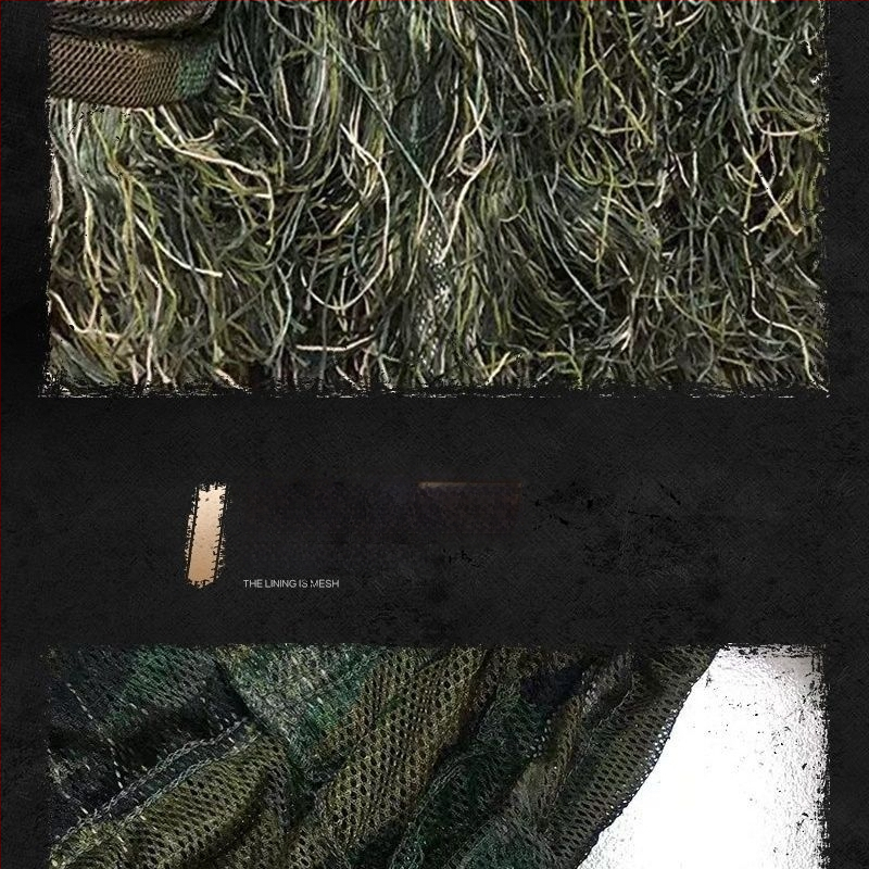 Petodjelni ghillie set za realnu upotrebu — kamuflaža džungla, pustinja, snijeg; toplo, otporno na vjetar, odvodi vlagu