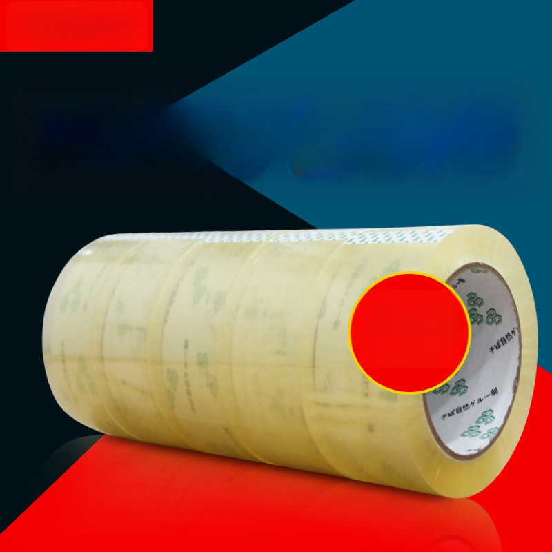 Tiha uredska traka za pakiranje, prozirna traka za brtvljenje s ljepilom na bazi vode, debljina 50 mm, širina 48 mm, duljina 100 m.