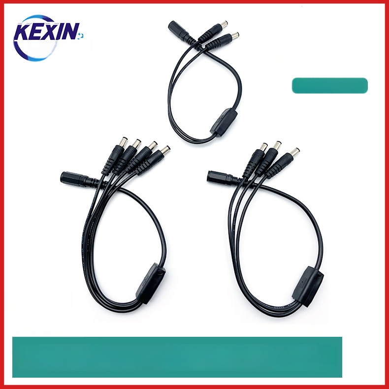DC12V CCTV napajni kabel za razvod, 1 ženski na 4 muška DC5521, 2-žilni, PVC omotač