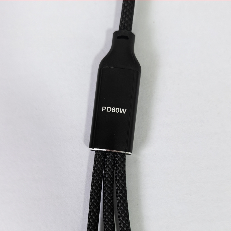 USB-C 3-port OTG rozdeľovač pre dokovaciu stanicu, 60W PD rýchle nabíjanie a prenos dát