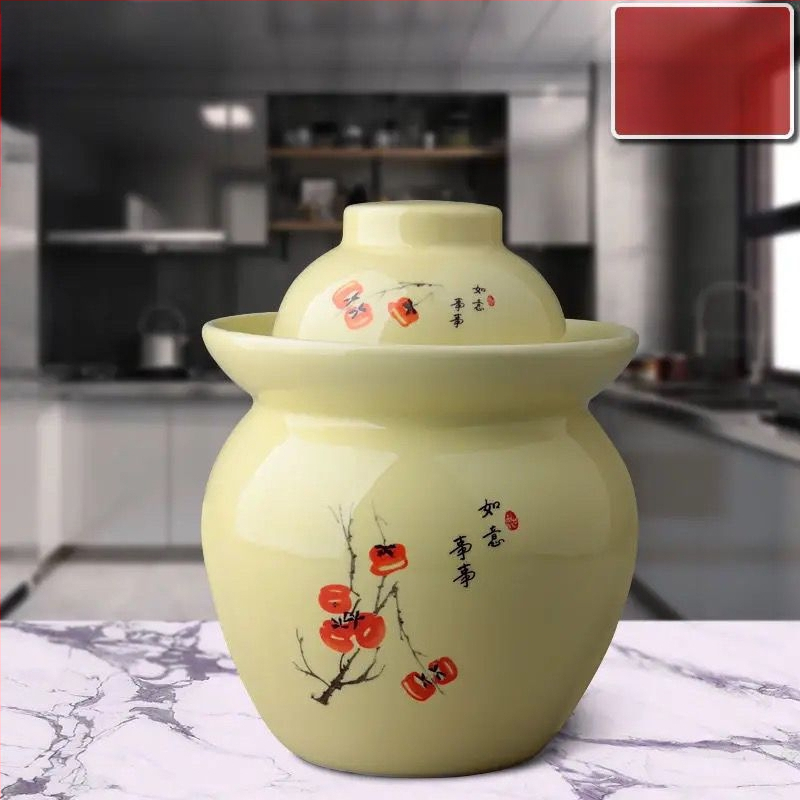Keramički lonac za kiselo povrće, kućna upotreba, keramička posuda za kiselo povrće, starinski Sichuan stil, čvrsto zatvarač