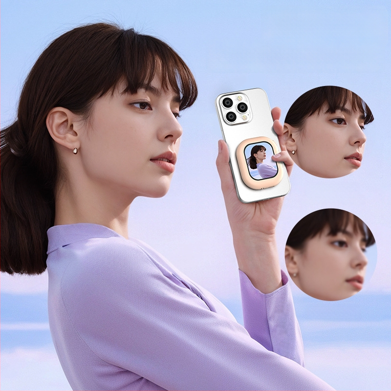 Szelfihez vezeték nélküli képernyő-tükröző eszköz hátsó kamerával, modell T3s, Bluetooth 4.0, Anyag: ABS+szilikagél+mágneses rögzítés, Tömeg: 200 g