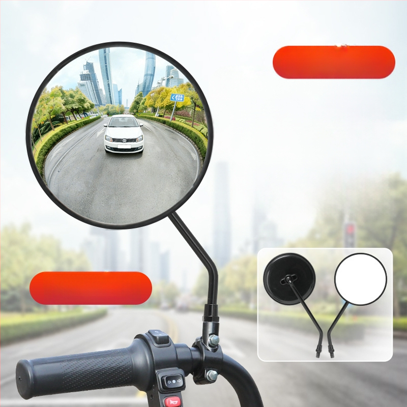 Elektromos járművek és motorkerékpárok hátsó tükréhez, fisheye, széles látómező, domború, nagy látómező, HD visszapillantó tükör, univerzális tükör