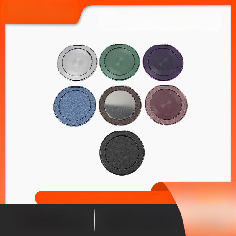 Asztali telefon-tartó 360° forgással, vezeték nélküli töltéssel, fém alap és ragasztó hátoldallal — univerzális (RZ007, Moisturizing)