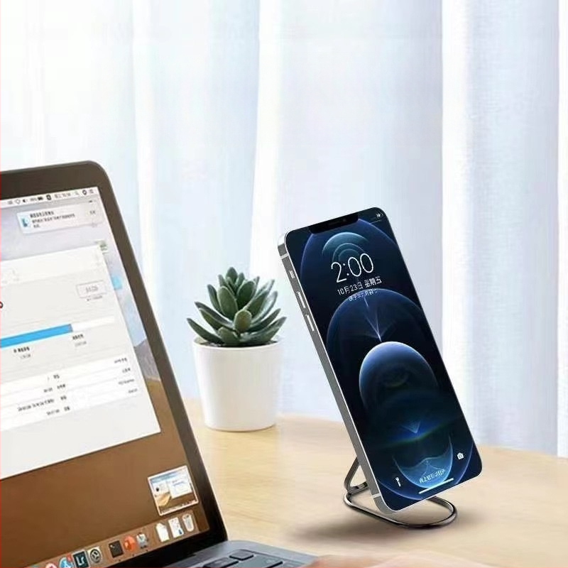 Kör alakú fémből készült ujjgyűrű telefonhoz, 360°-ban forgatható és hajtogatható, univerzális hátsó ragasztóval ellátott tartó, testreszabható logóval