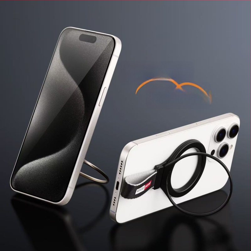 Fémes telefon tok gyűrűs tartó, asztali forgó mágneses állvány, univerzális