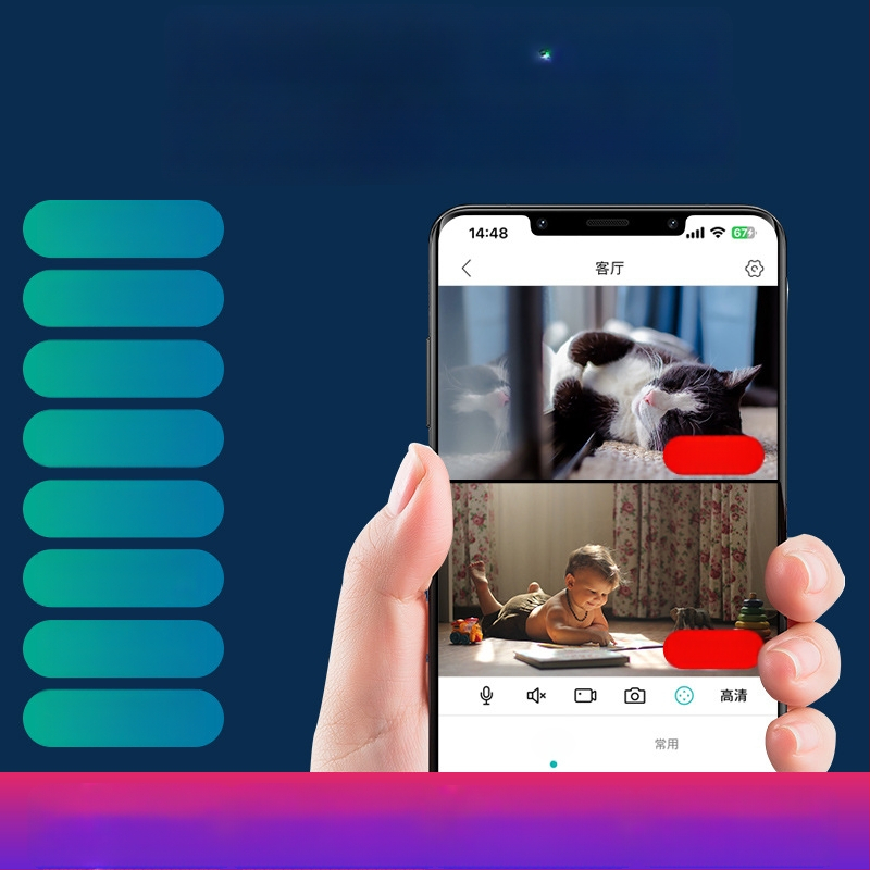 Yoosee Sigurnosna Kamera s Dvostrukim Objektivom, Full HD, Unutarnja Bežična Wi-Fi, Pan-Tilt