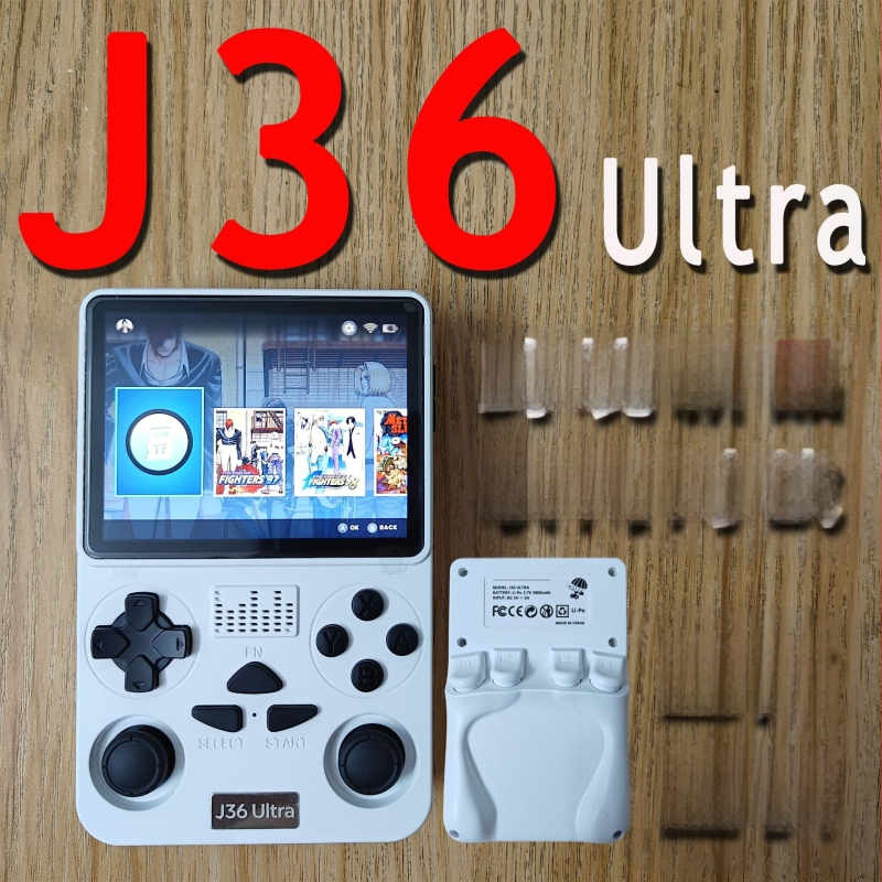 J36 Ultra Prenosna igraća konzola – Android, Nostalgijski stil, 64-bitna, 1GB RAM, USB-C, 3,5 mm jack, Bežično, Za jednog igrača, 14+
