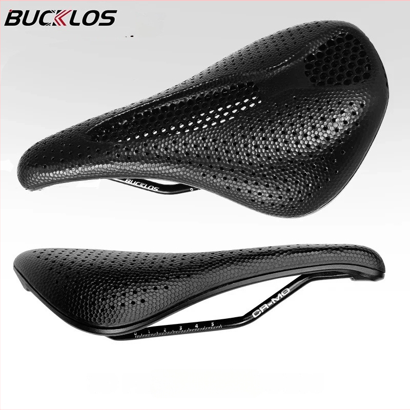BUCKLOS 3D ispisano sjedalo za bicikl, dimenzije 143–155 mm, prozračna saćasta struktura