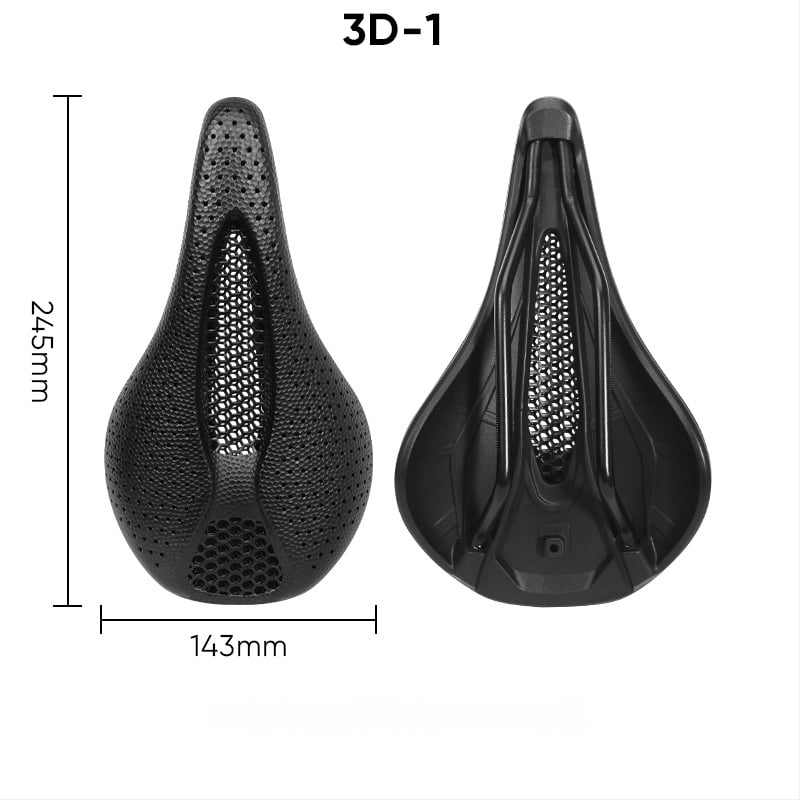 BUCKLOS 3D ispisano sjedalo za bicikl, dimenzije 143–155 mm, prozračna saćasta struktura