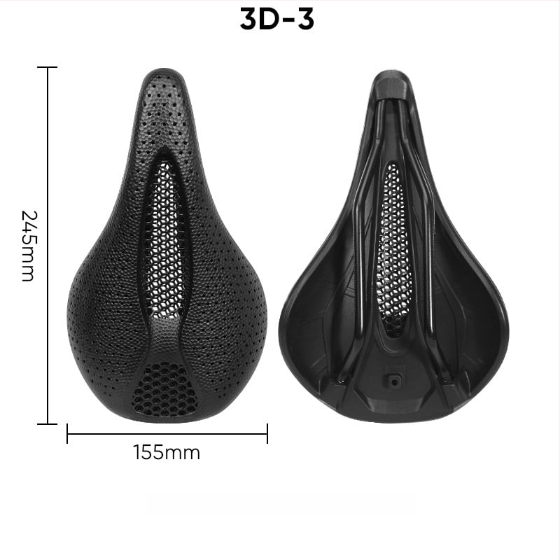 BUCKLOS 3D ispisano sjedalo za bicikl, dimenzije 143–155 mm, prozračna saćasta struktura