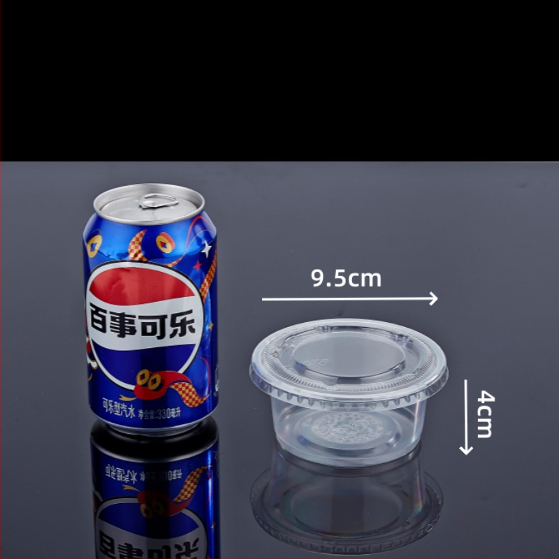 Jednokratna čašica za puding s poklopcem, 150 ml, prozirna PP čašica za deserte, kolače i napitke