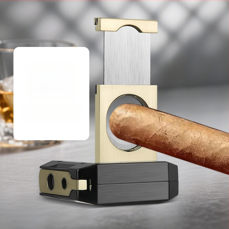 Baicheng Baida 1# Prijenosni set za rezanje cigare s metalnim tijelom, kreativni višefunkcionalni V-oblik rezac cigara