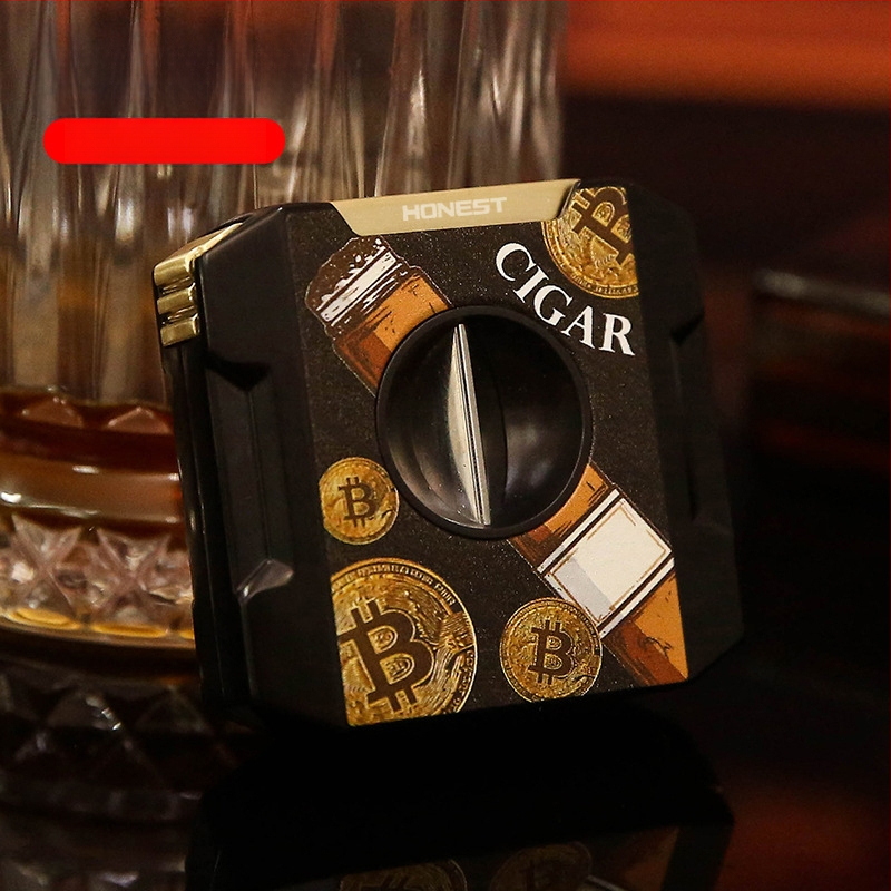 Baicheng Baida 1# Prijenosni set za rezanje cigare s metalnim tijelom, kreativni višefunkcionalni V-oblik rezac cigara