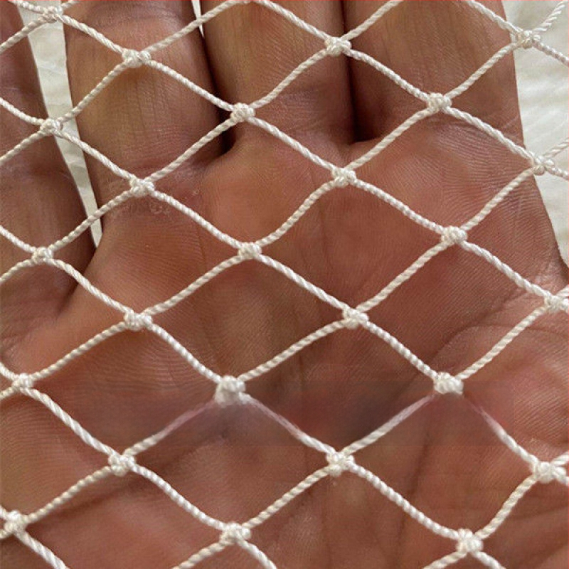 Bijela najlonska mreža za ribolov i uzgoj riba, mreža za podizanje i mreža za vješanje fotografija