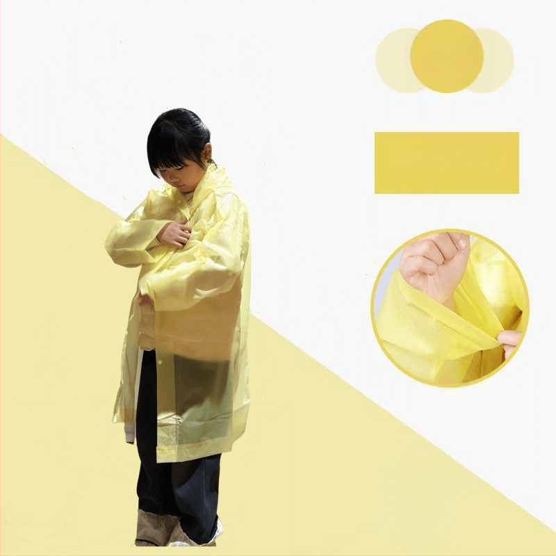 Esőponcho felnőtteknek, EVA anyagból, vastag, egy darabos, túrázáshoz és utazáshoz