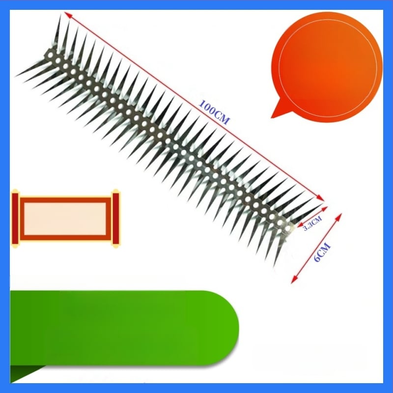 Анти-гризач шип за тръби и стени – неръждаема стомана, против катерене, за вили и имоти