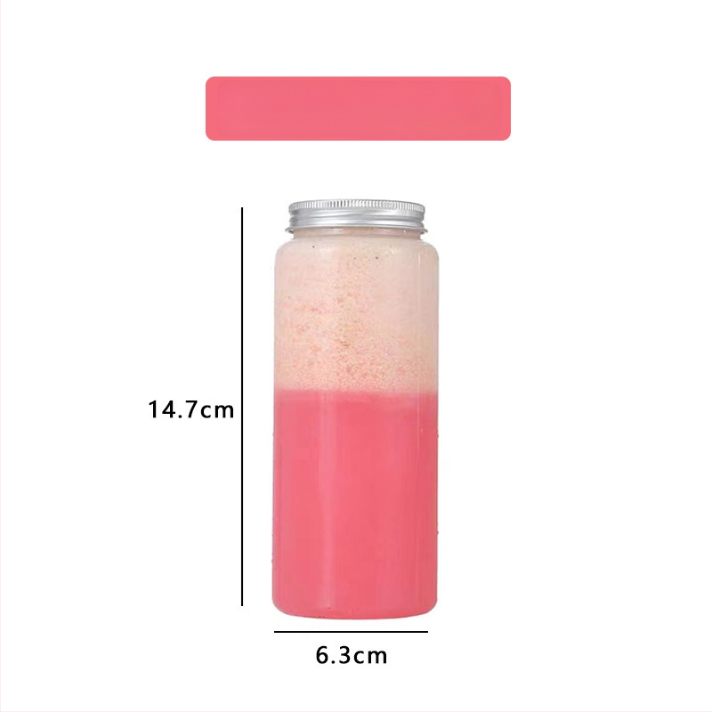 Jednokratna čaša za mliječni čaj 500 ml s poklopcem, PET boca za napitke i boca za sok, aluminijska kapa i slamka