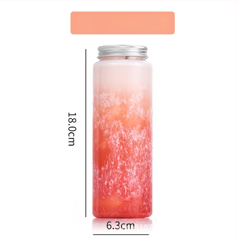 Jednokratna čaša za mliječni čaj 500 ml s poklopcem, PET boca za napitke i boca za sok, aluminijska kapa i slamka
