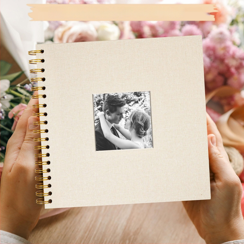 DIY fotoalbum sa spiralnim povezom, scrapbook s prozorom
