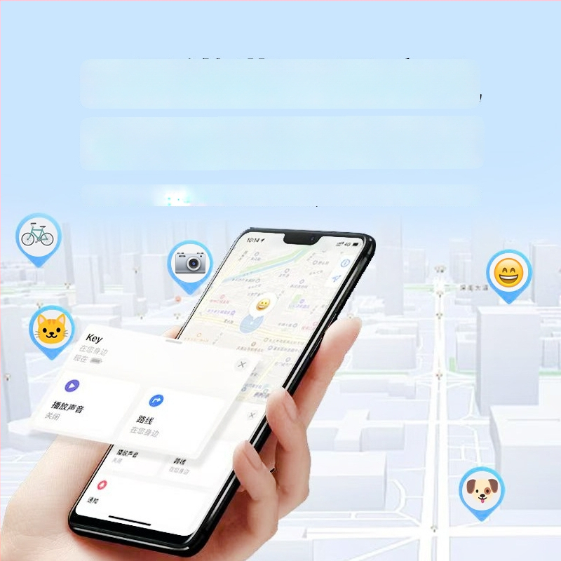 JHX05 Anti-Loss Nyomkövető háziállatoknak, kulcsoknak és tárgyaknak — pontos helymeghatározás, ABS ház, 240mAh, 40×32×9.8mm, iOS kompatibil