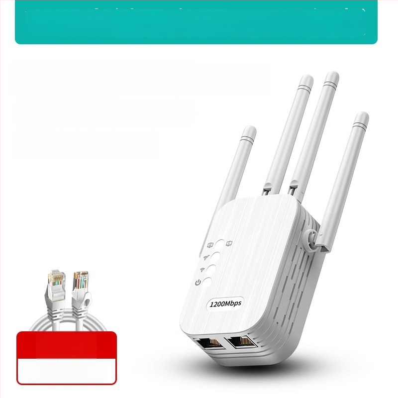 Daerwen WiFi pojačivač signala i bežični ponavljač s kabelskim Gigabit usmjerivačem, 1200 Mbps