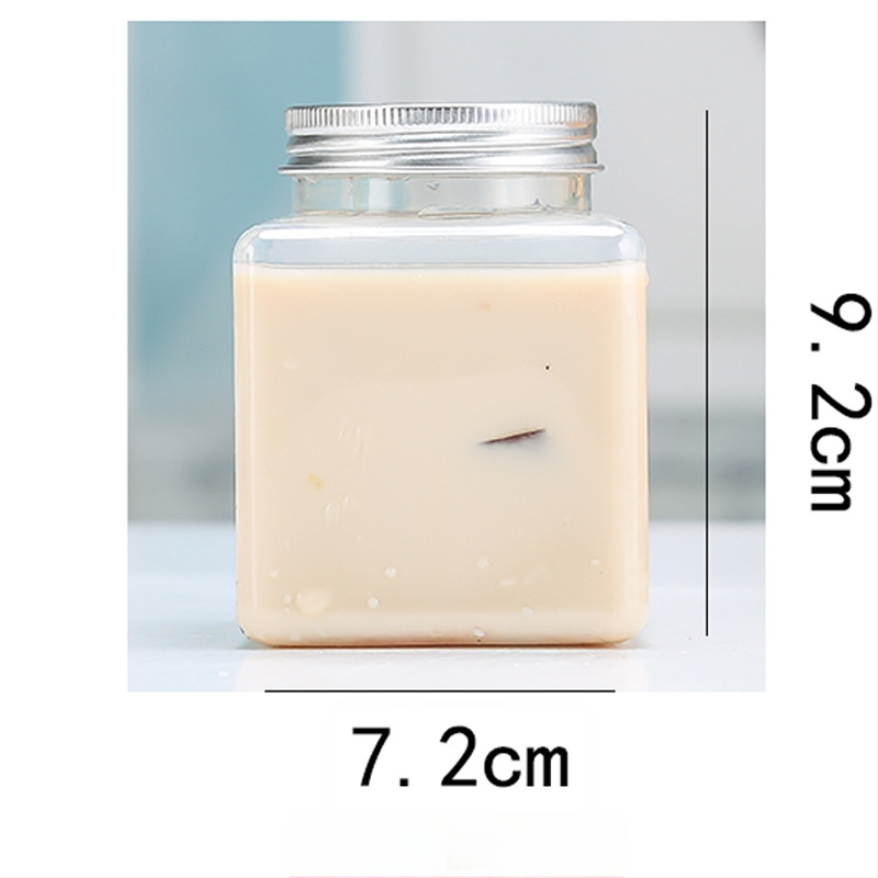 Jednokratna zatvorena plastična kvadratna čaša za napitke, 401–500 ml, PET