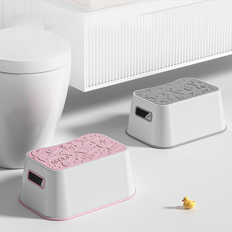 Scaun de baie din plastic pentru copii, ALCOCO, nepliabil, etichetă privată licențiată