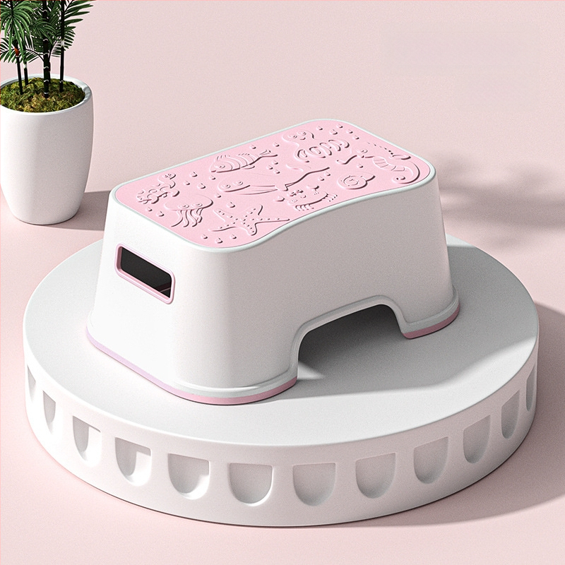 Scaun de baie din plastic pentru copii, ALCOCO, nepliabil, etichetă privată licențiată