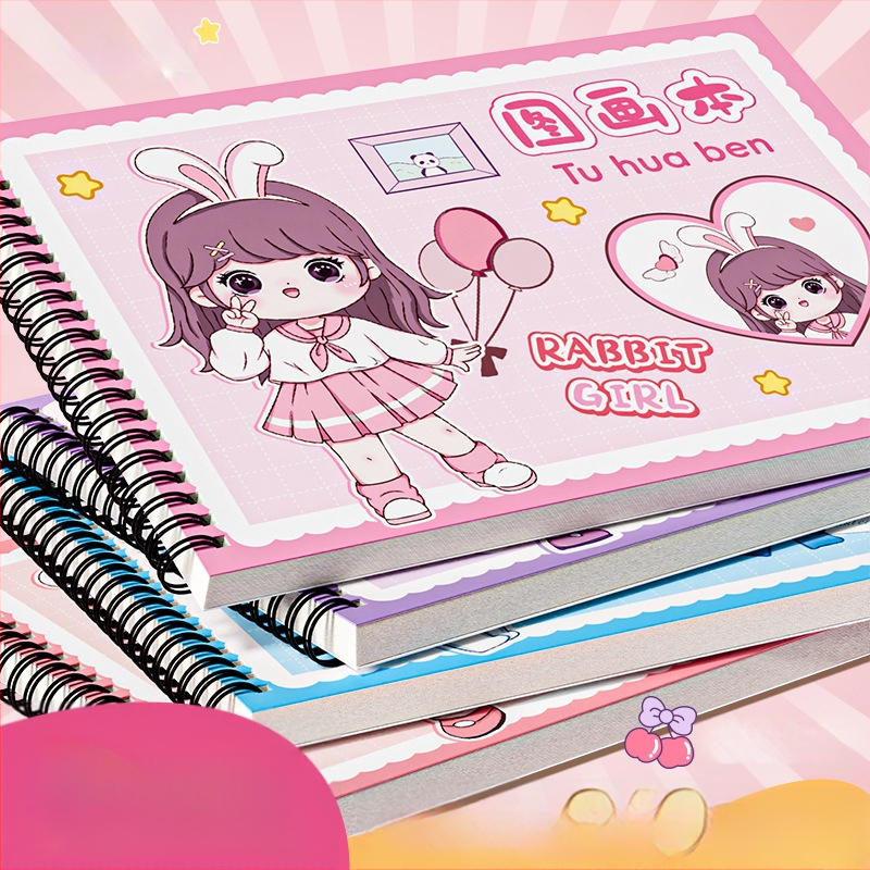 Пружинно подвързана тетрадка за рисуване с удебелена хартия, устойчива на избиване на мастило, 30 листа