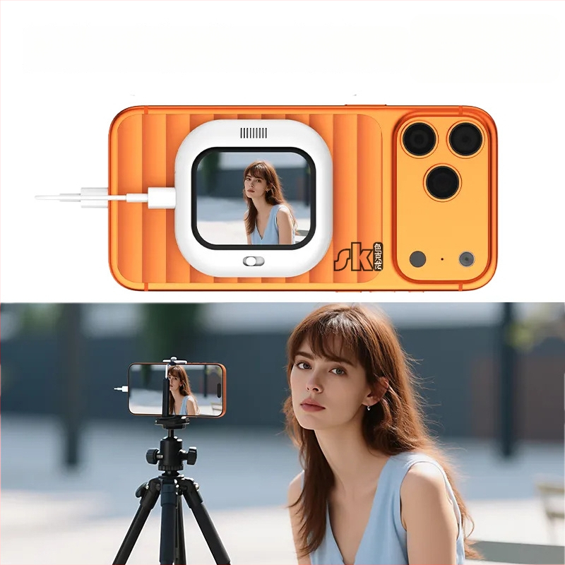 Mini magnetski zaslon za selfie za mobitel s audio projekcijom i zrcalom zaslona, daljinski upravljač za selfie X3