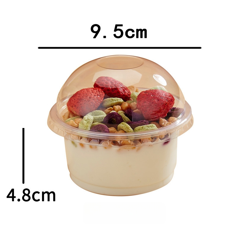 Emperor čaše za puding – jednokratne čaše za desert s poklopcem, kapacitet 201–300 ml, pogodne za puding, žele, jogurt, sladoled, mousse