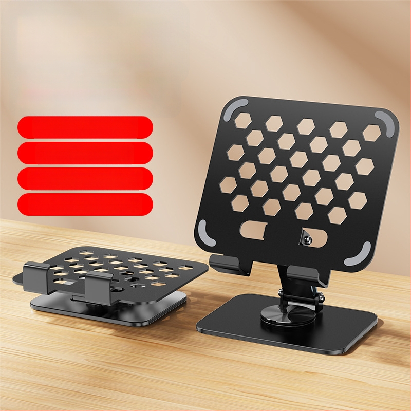 Teljesen fém tablet tartó, állítható magasságú, összecsukható, 360° forgás, iPad-kel kompatibilis