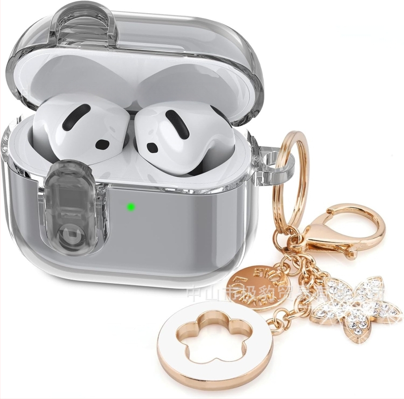 TPU futrola za AirPods 4 Pro – prozirni jednobojni mekani kućište