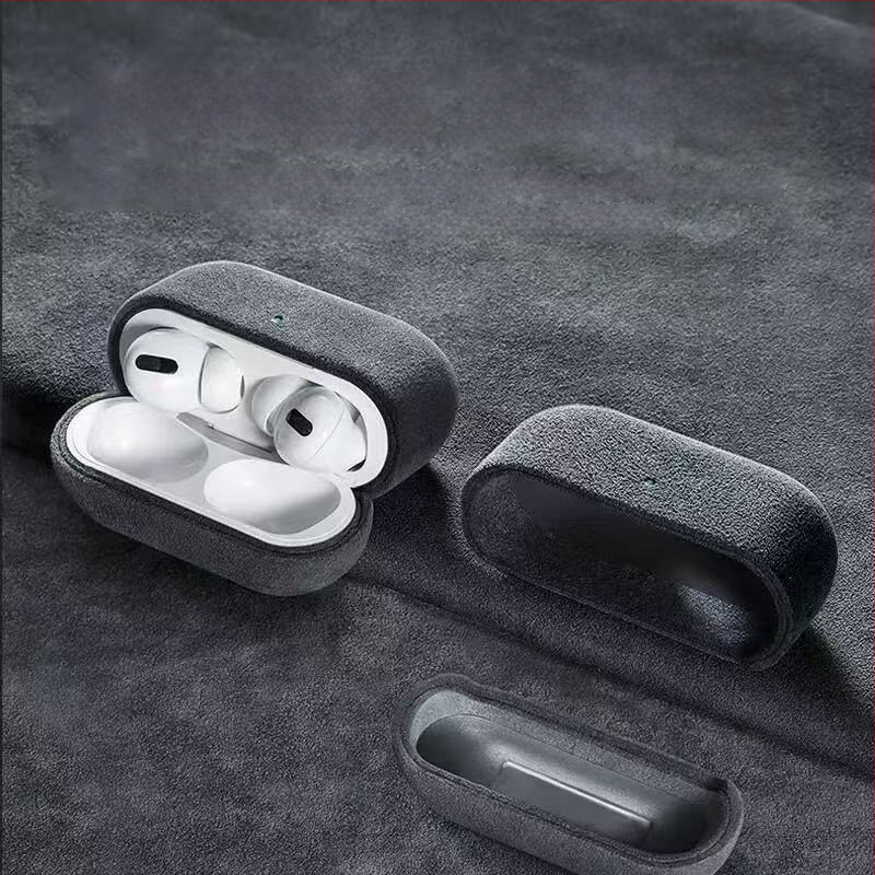 Tvrda futrola za AirPods Pro 3. generacije s imitacijom suede kože, kompatibilna s 2. i 4. generacijom