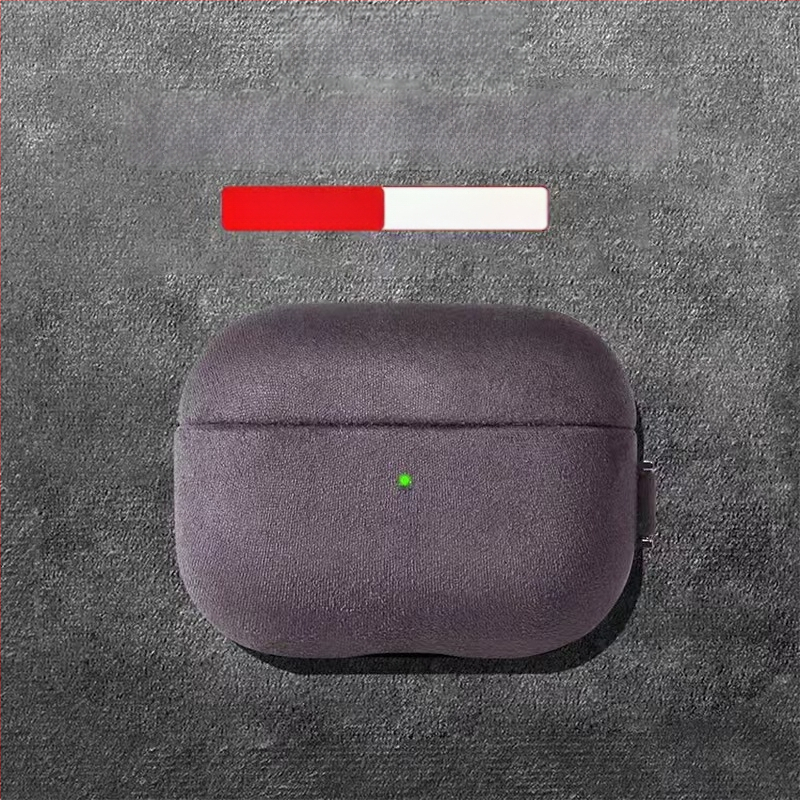 Tvrda futrola za AirPods Pro 3. generacije s imitacijom suede kože, kompatibilna s 2. i 4. generacijom