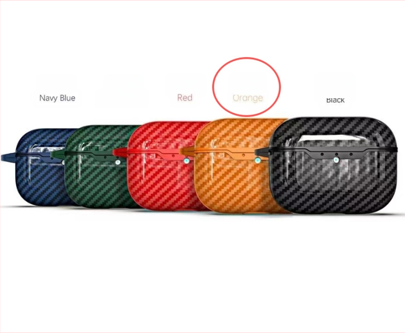 Zaštitni etui AirPods Pro 3. generacije s karbonskim uzorkom i bežičnim punjenjem, etui za AirPods 4