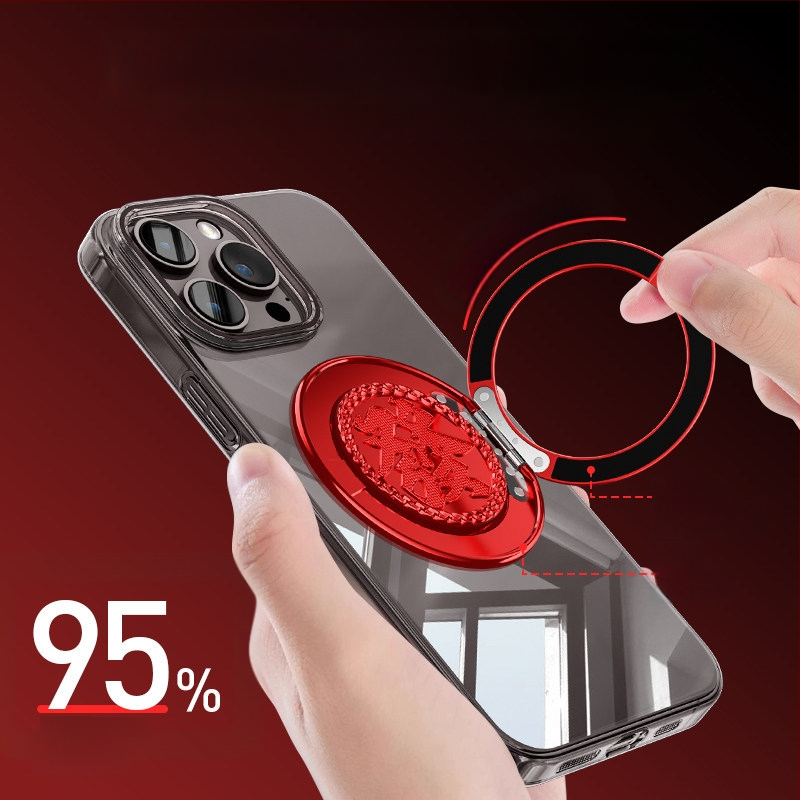 Držač za telefon s prstenom i rotirajućim stalkom; sklopiv i ultra-tanki; s lepljivim stražnjim dijelom; kompatibilan s Apple, Huawei, Oppo, Xiaomi i Vivo uređajima