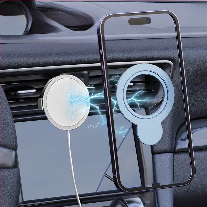 Univerzális fém telefonállvány ragasztó mágneses gyűrűvel; testreszabás támogatott; általános stílus