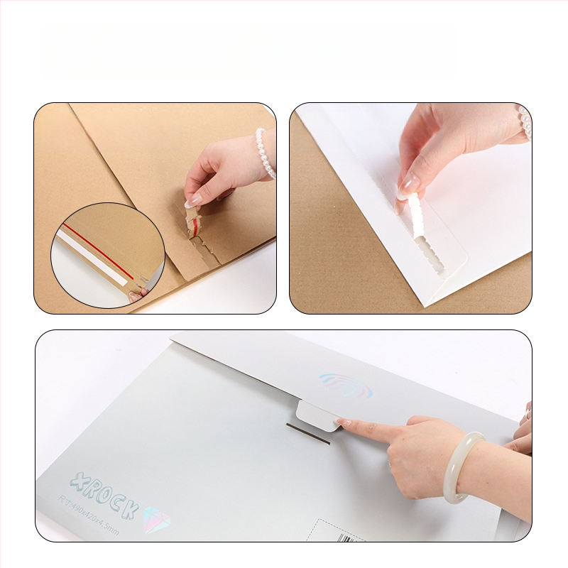 Cutie de ambalaj pentru mouse pad luminos, din carton kraft rigid, imprimare logo, ștanțare cu folie, imprimare UV și embosare