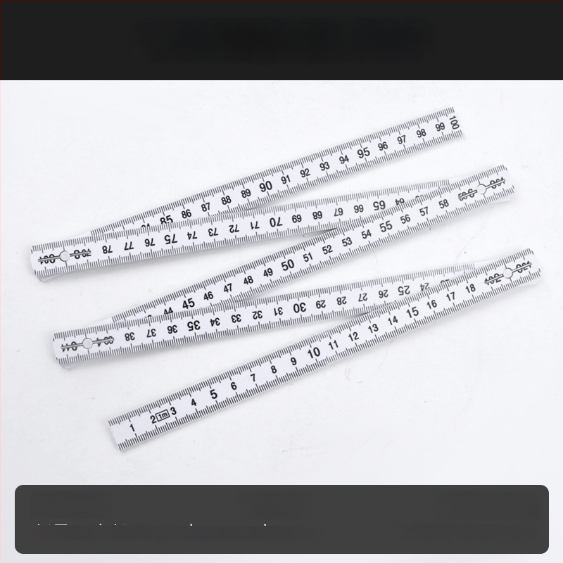 QITE дървена сгъваема линейка, нестандартна форма, двустранна метрична скала, сантиметрова линейка, нетно тегло 105 г