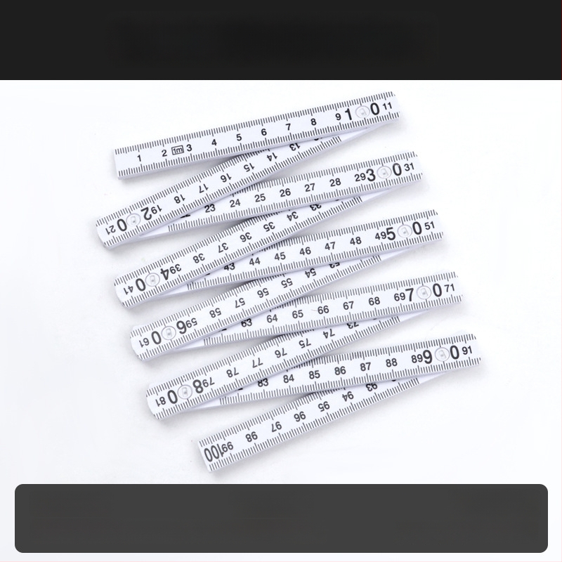 QITE дървена сгъваема линейка, нестандартна форма, двустранна метрична скала, сантиметрова линейка, нетно тегло 105 г