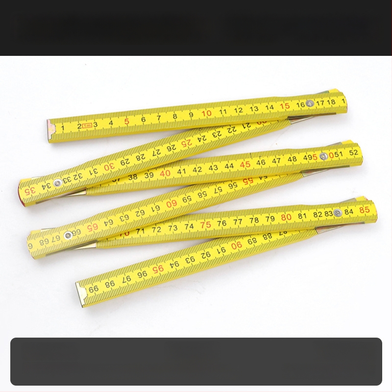 QITE дървена сгъваема линейка, нестандартна форма, двустранна метрична скала, сантиметрова линейка, нетно тегло 105 г